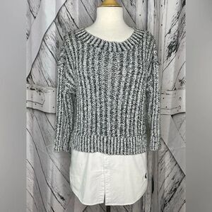 THAKOON Marled Sweater w/Shirttail L